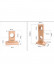 QYT01 1-1/8" Ash Wood Single Double Curtain Rod Sets 