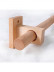 QYT01 1-1/8" Ash Wood Single Double Curtain Rod Sets 