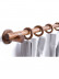 QYT02 1-1/8" Ash Wood Black Walnut Ball Bracket Single Double Curtain Rod Sets 