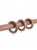 QYT02 1-1/8" Ash Wood Black Walnut Ball Bracket Single Double Curtain Rod Sets 
