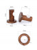 QYT103 Wall Single/Double wooden curtain pole brackets Black walnut
