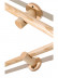 QYT03 1-1/8"  Ash Wood Ball Bracket Single Double Curtain Rod Sets 