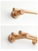 QYT03 1-1/8"  Ash Wood Ball Bracket Single Double Curtain Rod Sets(Color: Ash wood)