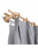 QYT03 1-1/8"  Ash Wood Ball Bracket Single Double Curtain Rod Sets 