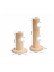 QYT102 White Ash Wooden Drapery Rod Brackets For 1.14 Inch Curtain Poles
