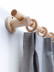 QYT03 1-1/8"  Ash Wood Ball Bracket Single Double Curtain Rod Sets 