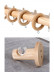 QYT03 1-1/8"  Ash Wood Ball Bracket Single Double Curtain Rod Sets 