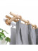 QYT03 1-1/8"  Ash Wood Ball Bracket Single Double Curtain Rod Sets 