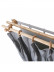 QYT03 1-1/8"  Ash Wood Ball Bracket Single Double Curtain Rod Sets 