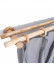 QYT03 1-1/8"  Ash Wood Ball Bracket Single Double Curtain Rod Sets 