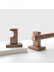 QYT103 Wall Single/Double wooden curtain pole brackets Black walnut