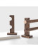 QYT103 Wall Single/Double wooden curtain pole brackets Black walnut