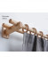 QYT05 1-1/8"  Ash Wood Square bracket Single Double Curtain Rod Sets 