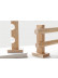 QYT102 White Ash Wooden Drapery Rod Brackets For 1.14 Inch Curtain Poles(Color: Double square wood bracket)