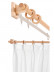 QYT06 1"  Ash Wood Single Curtain Rod Sets