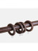 QYT07 1-1/8"  Ash Wood Black Walnut Single Double Curtain Rod Sets 