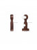 QYT07 1-1/8"  Ash Wood Black Walnut Single Double Curtain Rod Sets 