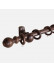QYT07 1-1/8"  Ash Wood Black Walnut Single Double Curtain Rod Sets(Color: Black walnut Bracket A)