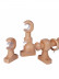 QYT08 1-1/8"  Ash Wood Single Double Curtain Rod Sets