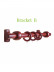 QYT10 1-1/8"  Bright Red Wood Single Double Wooden Curtain Rod Sets 