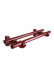 QYT10 1-1/8"  Bright Red Wood Single Double Wooden Curtain Rod Sets 