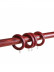 QYT10 1-1/8"  Bright Red Wood Single Double Wooden Curtain Rod Sets 