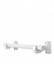 QYT11 1-1/8"  White Wood Single Double Wooden Curtain Rod Sets 