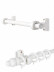 QYT11 1-1/8"  White Wood Single Double Wooden Curtain Rod Sets 