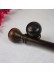 QYT1120 1-3/16" Wood Single Curtain Rod Set Similar Ball Finial