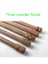 QYT13 1-1/8 Inch Single/Double Wooden Drapery Rods Black Walnut
