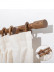 QYT14 1-1/8 Inch Black Walnut Wooden Curtain Rail And Wood Curtain Rail Fittings