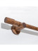 QYT14 1-1/8 Inch Black Walnut Wooden Curtain Rail And Wood Curtain Rail Fittings