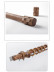 QYT15 1-1/8 Inch Black Walnut Wood Curtain Poles With Brackets And Finials