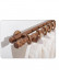 QYT15 1-1/8 Inch Black Walnut Wood Curtain Poles With Brackets And Finials