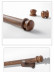 QYT15 1-1/8 Inch Black Walnut Wood Curtain Poles With Brackets And Finials