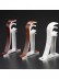 QYT2720 1-1/8" Super Thick Wood Grain Round Single Curtain Rod Set Metal Finial Single Bracket