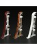 QYT2721 1-1/8" Super Thick Wood Grain Round Double Curtain Rod Set Metal Finial Double Bracket