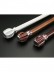 QYT2721 1-1/8" Super Thick Wood Grain Round Double Curtain Rod Set Metal Finials