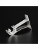 QYT2720 1-1/8" Super Thick Wood Grain Round Single Curtain Rod Set Metal Finial White Oak Bracket