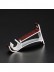 QYT2720 1-1/8" Super Thick Wood Grain Round Single Curtain Rod Set Metal Finial Red Wood Bracket