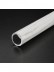 QYT2822 1-1/8" Wood Grain Nano Mute Single Curtain Rod Set Acorn Finial Custom Made White Oak Color Cross Section