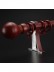 QYT2822 1-1/8" Wood Grain Nano Mute Single Curtain Rod Set Acorn Finial Custom Made Red Wood Color