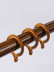QYT5322 1-1/8" Aluminum Double Drapery Rod And Brackets Wood Look