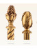 QYT60 Gold 2 Inches Diameter Custom Wood Curtain Rods With Brackets