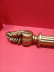 QYT60 Gold 2 Inches Diameter Custom Wood Curtain Rods With Brackets(Color: Gold tail finial)