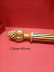 QYT60 Gold 2 Inches Diameter Custom Wood Curtain Rods With Brackets