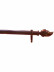 QYT66 Two Inches Diameter Wooden Pole Red Wood Brackets And Finials