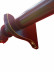 QYT66 Two Inches Diameter Wooden Pole Red Wood Brackets And Finials