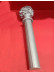 QYT83 1-3/8" Purple Black Orange Wooden Curtain Pole Wall Mounted(Color: Silver)