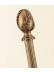 QYT87 Striple Gold 1-3/8" Diameter Wood Curtain Rods With Brackets(Color: Gold egg finial)